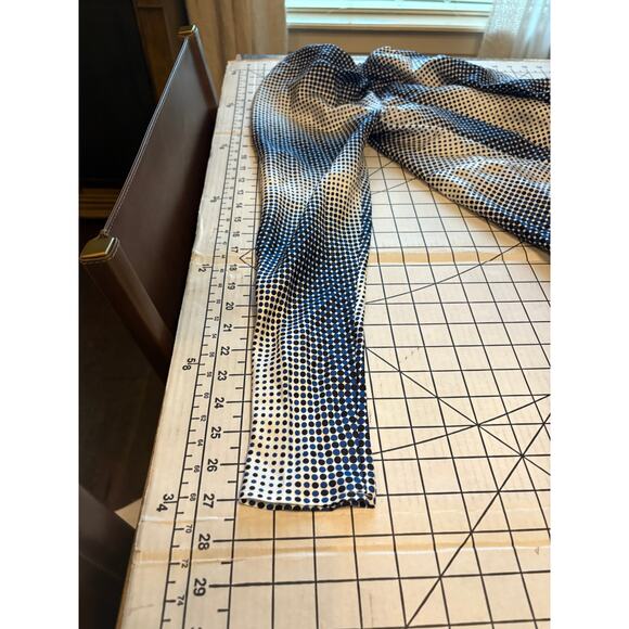 Alexandre Vauthier 100% Silk One Shoulder Statement Sleeve Wrap Blouse 40 Blue - Picture 15 of 16